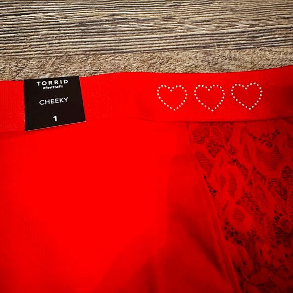 Torrid Red Mid rise Cheeky Panties 1X - Picture 3 of 4